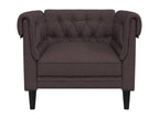 Fauteuil d'appoint en tissu marron
