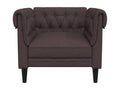 Fauteuil Boisona marron foncé tissu KIAX01378