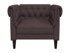 Fauteuil Boisona marron foncé tissu KIAX01378