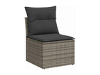 Salon de jardin avec coussins 6 pièces gris résine tressée Boisona UYGB90628