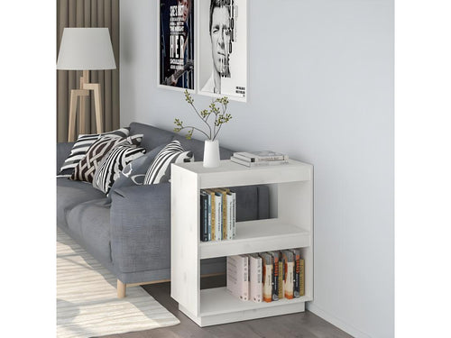 Bibliothèque Blanc 60x35x71 cm Bois de pin massif OSRC23599
