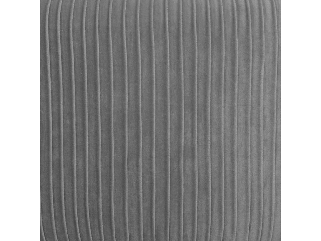 Tabouret en Velours Gris Elarivaé H 41 cm DTHH63989