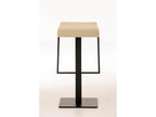 Tabouret de bar - Tissu / Métal noir mat - Crème - Boisona ECIF30971