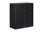 Armoire de bureau portes à rideaux 2 étagères WHYB46218