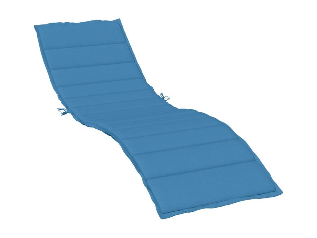 Coussin de chaise longue bleu Boisona 200x50x4 cm tissu JHKP65229