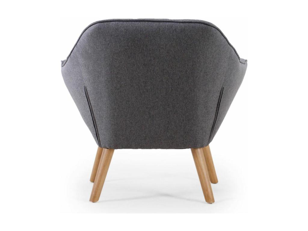 Fauteuil Scandinave Matelassé Boisona 83cm Gris MPGS00507