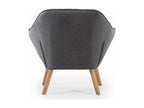 Fauteuil Scandinave Matelassé Boisona 83cm Gris MPGS00507