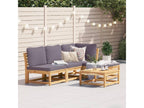 Salon de jardin avec coussins 5 pcs Bois d'Boisona solide UVXH22511