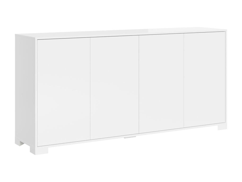 Buffet bas 4 portes 172x40x83 cm Boisona blanc brillant UUSI29878