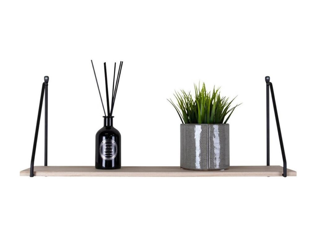 Étagère noire, 17 x 65 x 27 cm