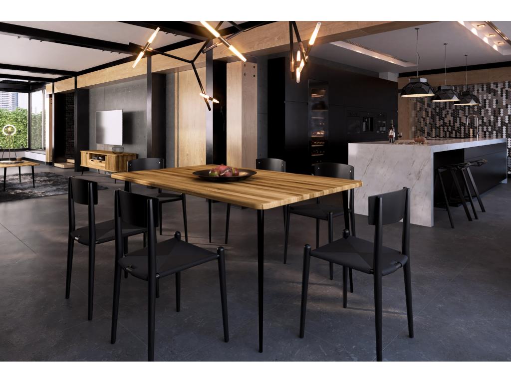 Table en chêne naturel, 80 x 190 cm