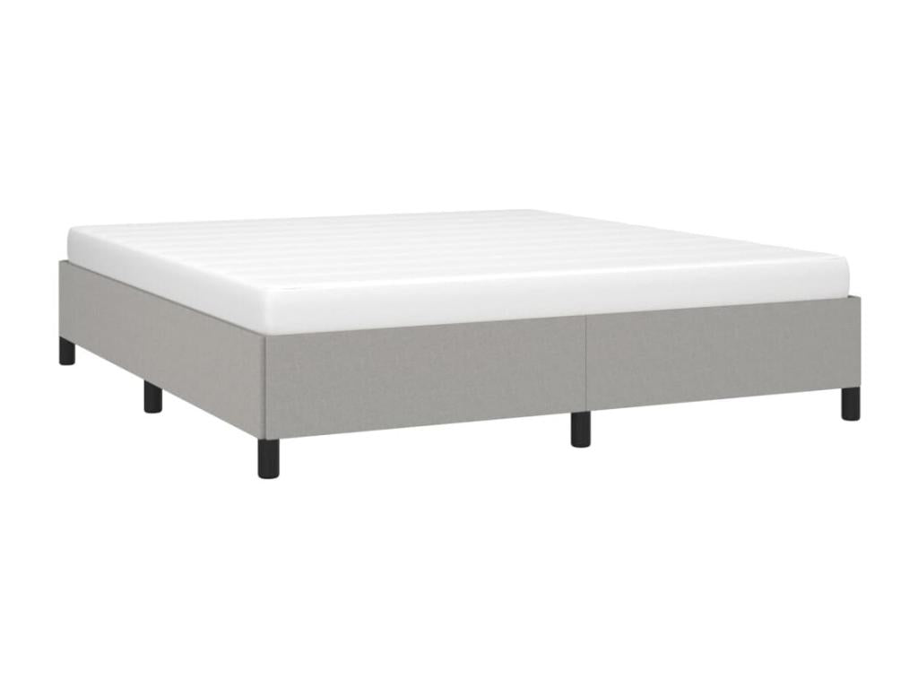Cadre de lit Gris clair 180x200 cm Tissu FDMY07526