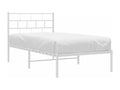 Cadre de lit métal avec tête de lit blanc 90x200 cm AZIP49588