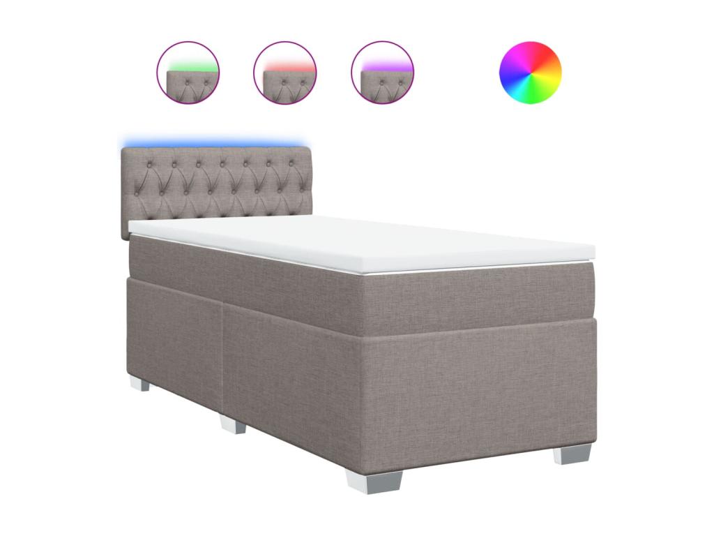 Sommier à Boisona de lit avec matelas Boisona 90x190 cm Tissu ORXP53559