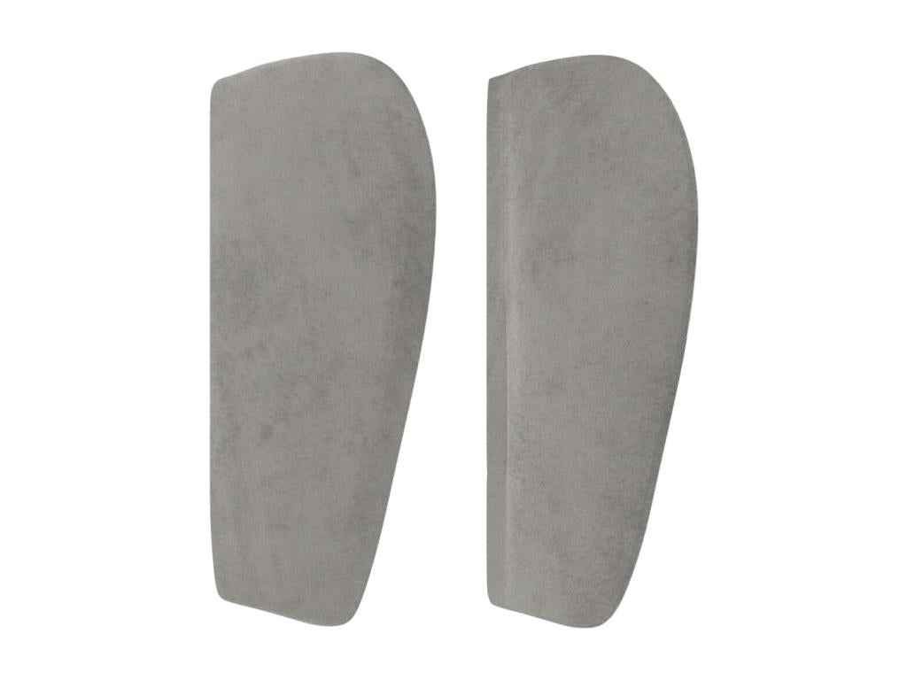 Lit en velours gris, 183 x 23 x 78 cm