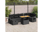Salon de jardin 5 pcs avec coussins noir résine tressée Boisona GZFS78101