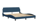 Lit avec matelas bleu 160x200 cm tissu LIQA29413