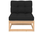 Salon de jardin 8 pcs avec coussins Bois de pin solide 6 OOPP77485