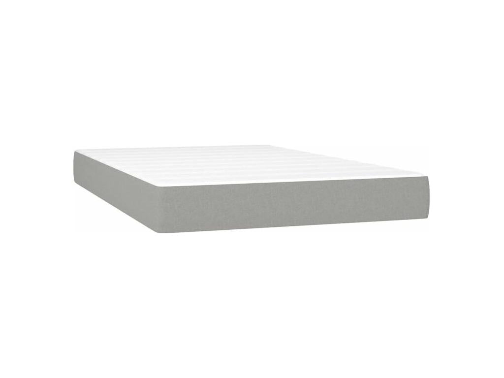 Sommier à Boisona de lit et matelas et LED Gris clair 120x200 VLMR55280
