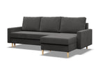 Canapé d'angle avec fonction couchage Coussin réversible Boisona Gris XTTZ79972