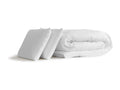 Pack matelas Boisona 140x200 sommier blanc Couette 2 oreillers BOVY22207