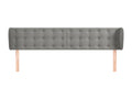 Tête de lit avec oreilles Gris clair 183x23x78/88 cm Velours BRSR80409