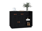 Buffet Noir 98,5x40x75 cm Bois massif de pin NGRI35997
