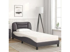 Lit avec matelas gris 80x200 cm similicuir IUIZ84172