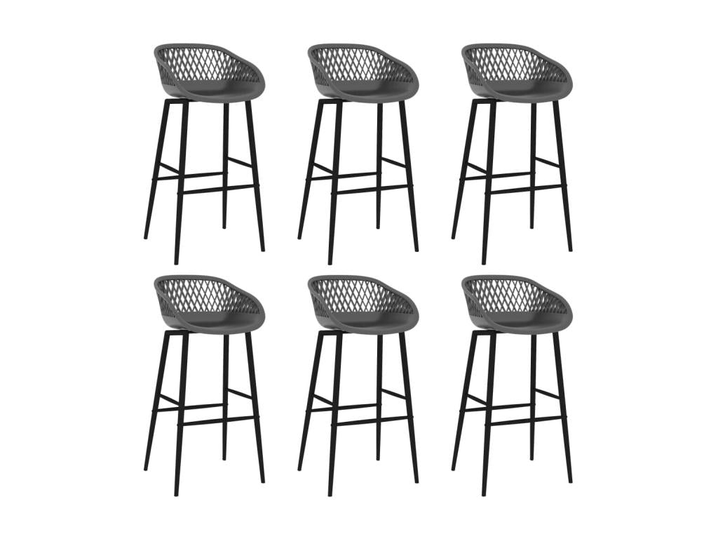 Ensemble de bar 7 pcs Noir et gris 3 WIHU11078