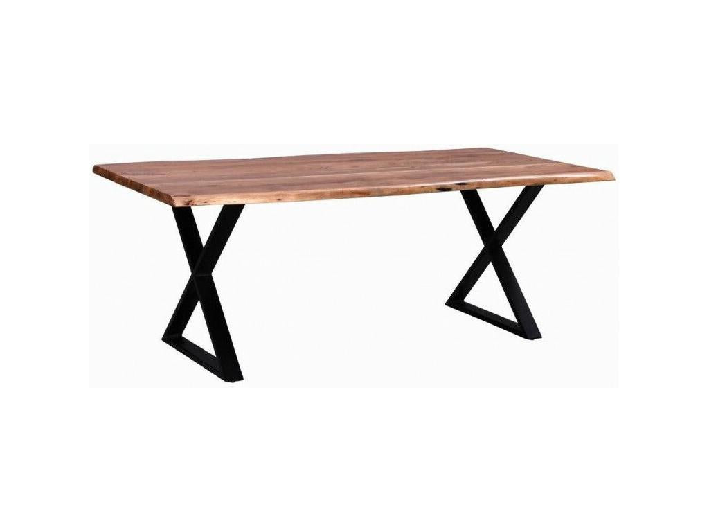Table de Repas en Bois Boisona 180cm Marron / Noir ETED33615