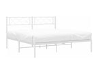 Cadre de lit en métal blanc, 120 x 200 cm