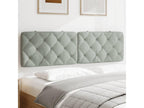 Coussin de tête de lit gris clair 180cm velours UPRE96405