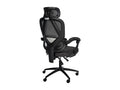 Chaise de bureau - Tissu / Blanc - Noir - Boisona KYTX50258