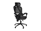 Chaise de bureau - Tissu / Blanc - Noir - Boisona KYTX50258