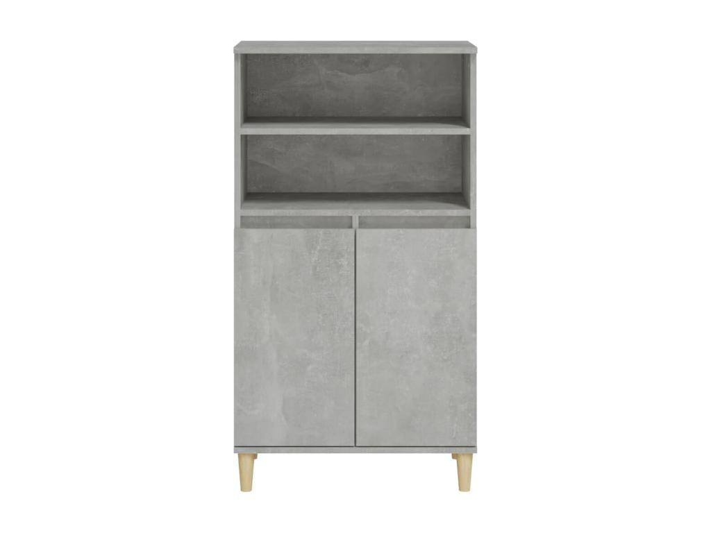 Buffet haut Gris béton 60x36x110 cm Bois d'ingénierie GDJO86329