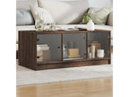 Table basse avec portes en verre chêne marron 102x50x42 cm XFBD69947