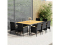 Mobilier à dîner de jardin 11 pièces Résine tressée Gris YCSY83854