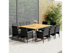 Mobilier à dîner de jardin 11 pièces Résine tressée Gris YCSY83854