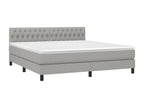 Lit à sommier tapissier avec matelas Gris clair 180x200cm Tissu UBXG73168