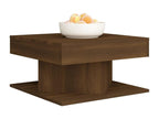 Table basse en bois composite marron, 57 x 57 x 30 cm