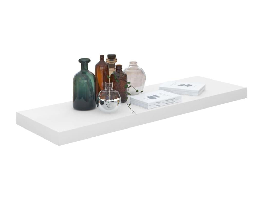 Étagère murale flottante 4 pcs Blanc brillant 80x23,5x3,8 MDF BYKC75997