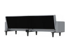 Canapé-lit avec coussins gris clair tissu VECX58348