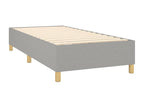 Lit à sommier tapissier avec matelas et LED Gris clair 90x200 Tissu AKXQ82041