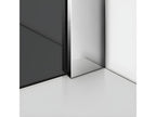 Paroi de douche grise 140x200cm à l'italienne avec barre de fixation 90cm Pince renforcée en 8mm verre trempé anticalcaire MPDS00553