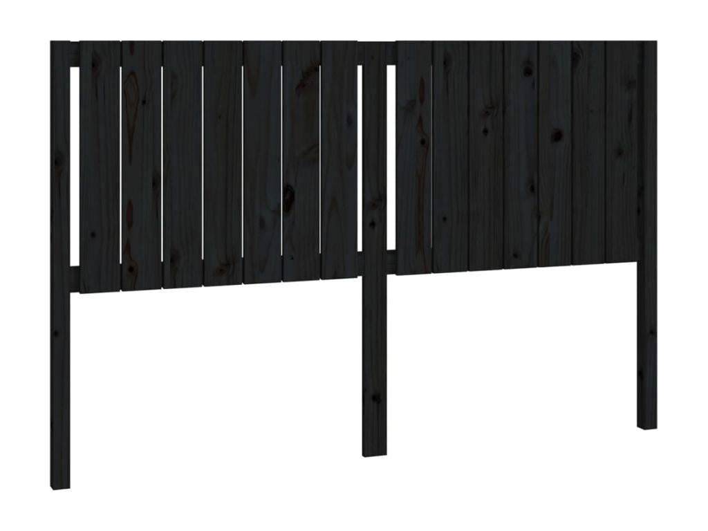 Tête de lit Noir 165,5x4x100 cm Bois massif de pin BPWD46773