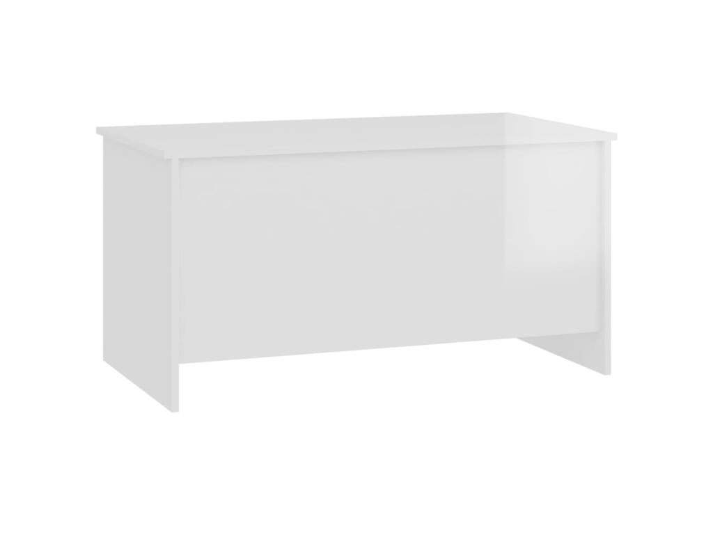 Table basse en bois d'ingénierie blanc, 102 x 55,5 x 52,5 cm
