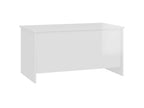 Table basse Blanc brillant 102x55.5x52.5 Bois d'ingénierie VNGJ87802