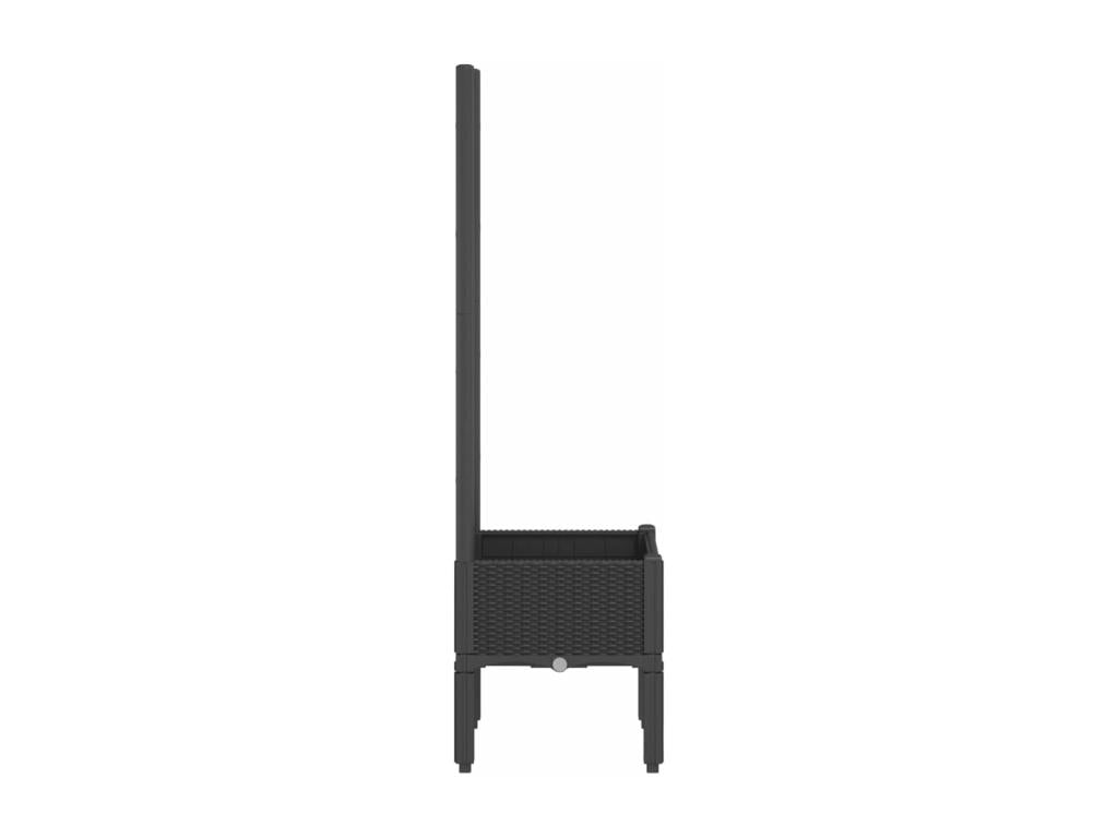 Jardinière avec treillis noir 40x40x142 PP NVNI62865