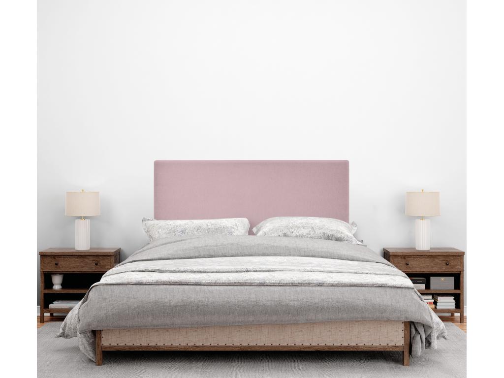 Boisona Tête de lit en tissu Boisona lisse 95x105cm avec pieds Lits 90 - Saumon FDHK32451