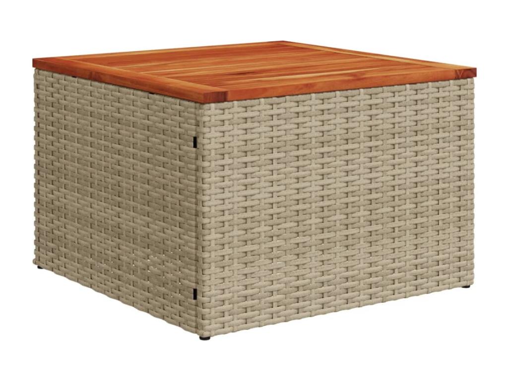 Ensemble de mobilier de jardin en résine tressée beige - dlz1766581999019